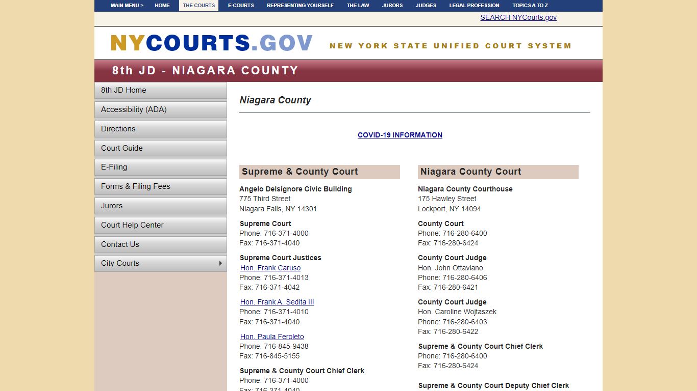Niagara County | NYCOURTS.GOV - Judiciary of New York