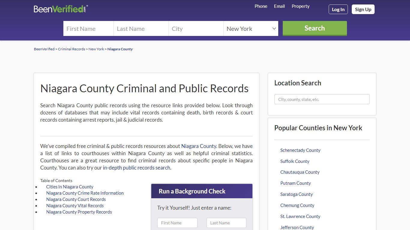 Niagara County Arrest Records in NY - Court & Criminal Records ...